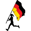 Flag Germany woman running