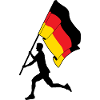 Flag Germany man running