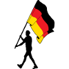 Flag Germany man walking