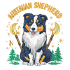 Australian Shepherd Magician with Wand