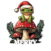 Merry Christmas, frog on