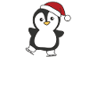 Penguin Christmas Skating Penguins
