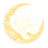 Chill Astronaut on Crescent Moon