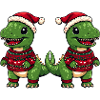 Dinosaur T-Rex Christmas Team