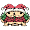 Dinosaur stegosaurus Christmas Team