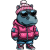 Nilpferd Winter