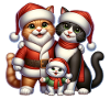 Family Christmas Team Cats