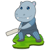 Hippopotame Cricket Battes de cricket