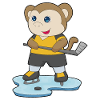 Affe Eishockey Eishockeyschläger