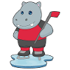 Nilpferd Eishockey Eishockeyschläger