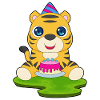 Chapeau de fête d’anniversaire tigre