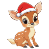 Cerf Noël mignon Noël mignon