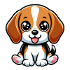 Kawaii Beagle Hund