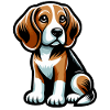 Cute Dog Cartoon Beagle