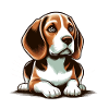 Lying Beagle Dog