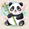 Playfull Panda Comic Style