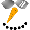 Snowman with sunglasses