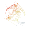 Snowboarder Sketch Retro