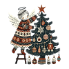 Christmas angel in Scandinavian