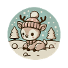 Christmas Reindeer Illustration Winter