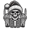 Skeleton Christmas Hat Skirt