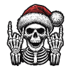 Christmas skull rocks winter