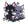 Kawaii Cat Pastel Goth Devilish