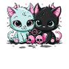 Kawaii Cat Pastel Goth Devilish