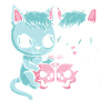 Kawaii Cat Pastel Goth Devilish