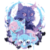 Kawaii Cat Pastel Goth Devilish