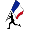 Flag France Man Running