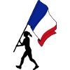 Drapeau France Femme Marche