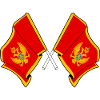 Two flags Montenegro