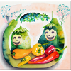 Cheerful vegetables