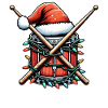 Drummer Drum Christmas Hat Xmas