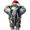 Elephant Christmas Hat Xmas