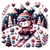 Skiing Mountains Sweet Winter