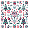 Festive Pixel Art Christmas Pattern