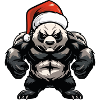 Panda Bear Santa Claus