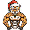 Gepard Weihnachtsmann