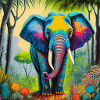 Elephant in the jungle