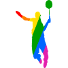 Rainbow Badminton Tennis Design