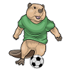 Beaver Soccer Player Soccer