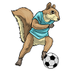 Squirrel Soccer Player Soccer