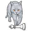 Cat Chess Piece King Chess