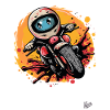 Cute motorcycle comic