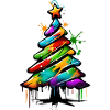 Bunter Weihnachtsbaum Weihnachten