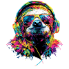 Dovendyr Farverige Farver Pop Art Dovne Dovendyr