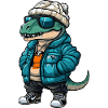Dinosaure T-Rex Hiver