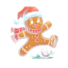 Festive Gingerbread Man Football Design